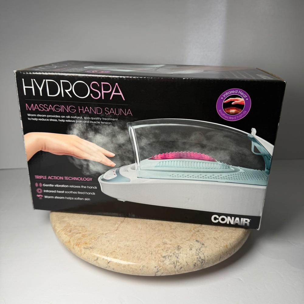 Conair HydroSpa Massaging Hand Sauna HM40 White Infrared Heat Vibration Steam